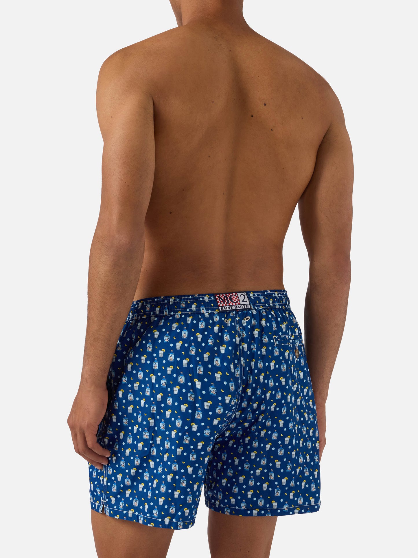 Costume mare Lighting Micro navy con stampa sexy gin all-over