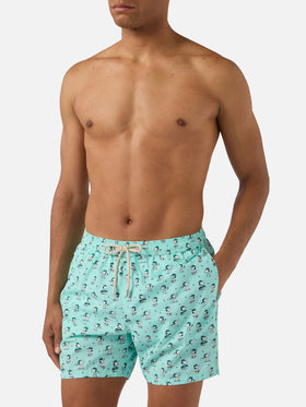 Light green Lighting Micro swim shorts with Snoopy golf print | Special Edition
