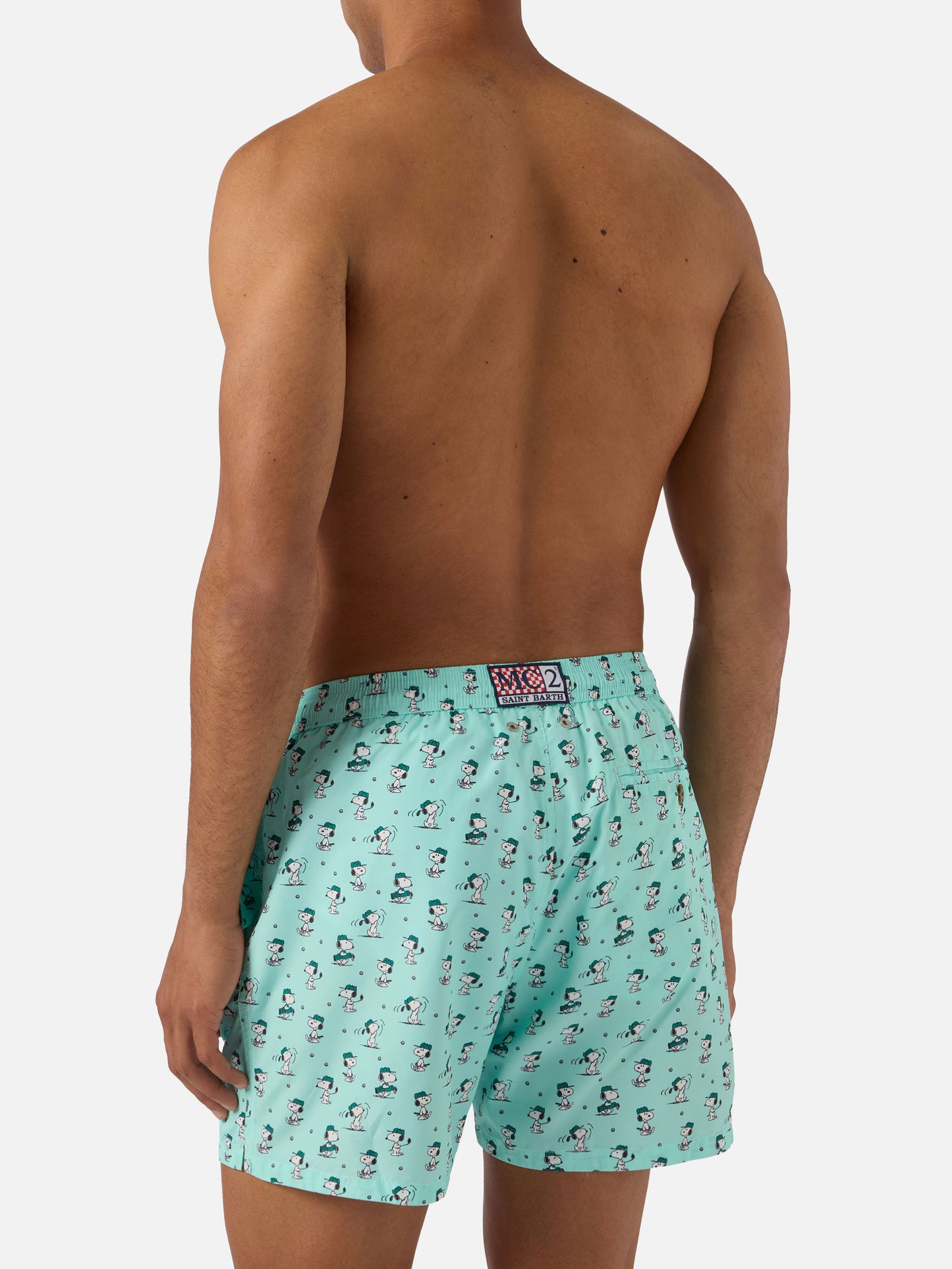 Light green Lighting Micro swim shorts with Snoopy golf print | Special Edition