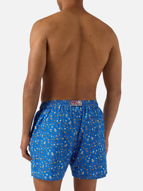 Bluette Lighting Micro swim shorts with street food all-over print