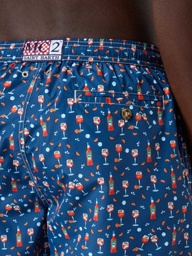 Blue Lighting Micro swim shorts with Aperol print | Special Edition
