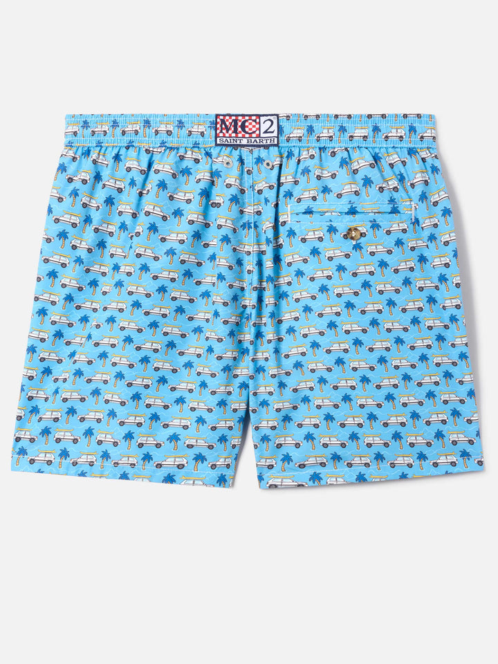Light blue Lighting Micro swim shorts with Fiat Panda print | Special Edition