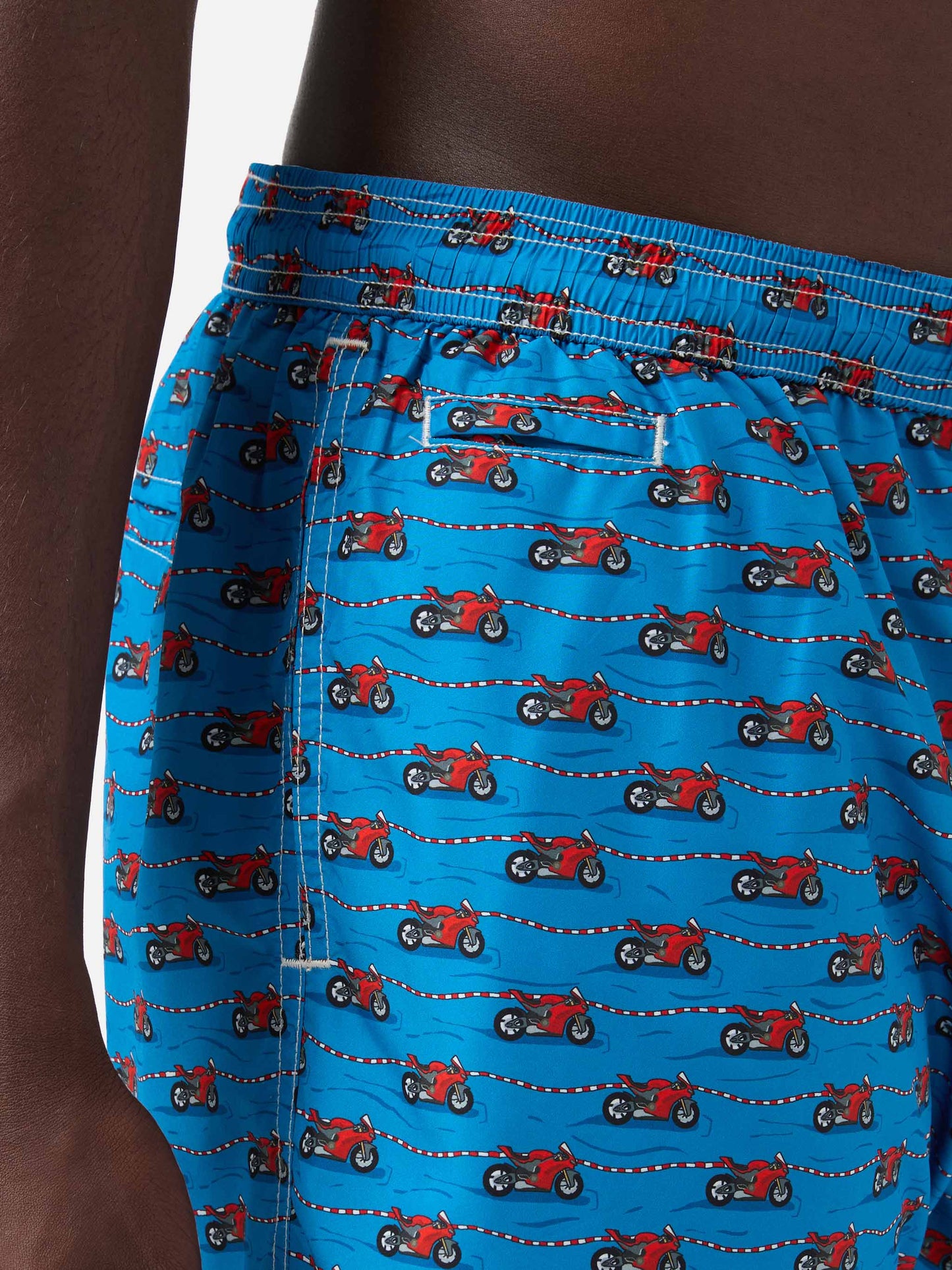Navy Lighting Micro swim shorts with Ducati all-over print | Special Edition