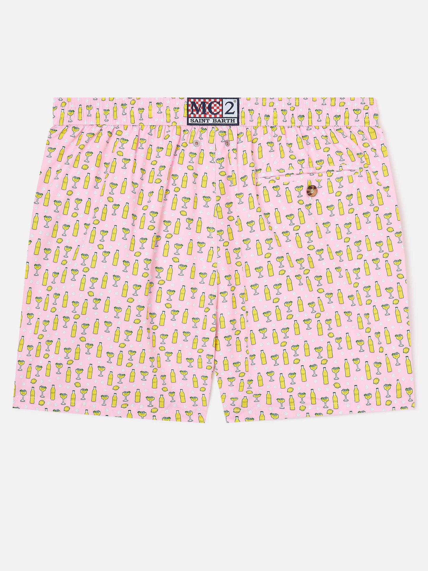 Pink Lighting Micro swim shorts with Tassoni cocktail print | Special Edition