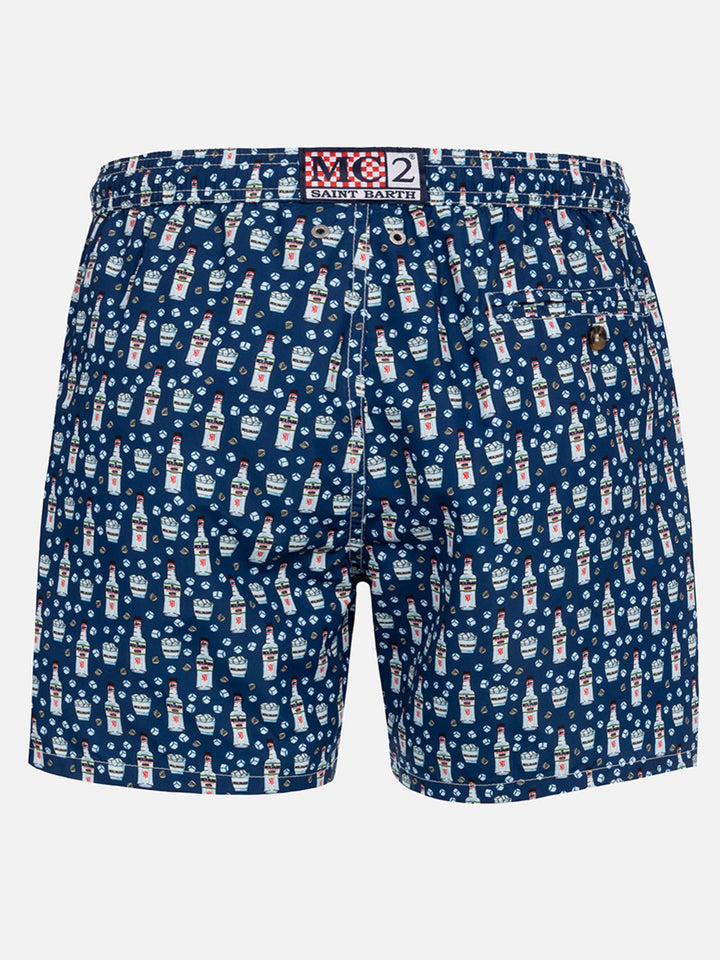 Man lightweight fabric swim-shorts Lighting Micro Fantasy with Sambuca Molinari print| SAMBUCA MOLINARI SPECIAL EDITION