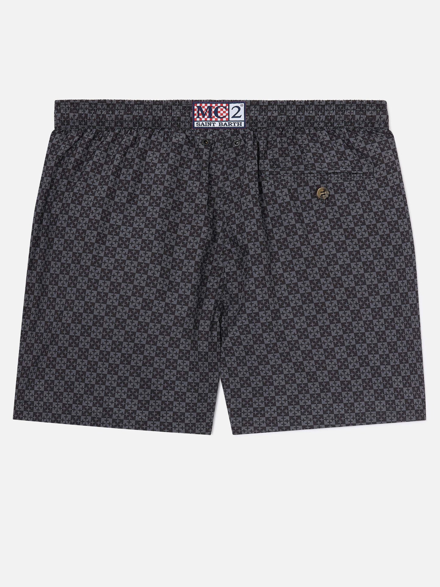 Bañador tipo shorts Black Lighting Micro con estampado Pisa SC Croce | PS SC SPECIAL EDITION 