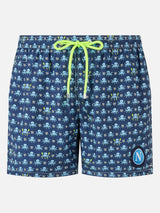 Man lightweigth fabric swim shorts with Squid and Napoli logo print | SSC NAPOLI SPECIAL EDITION