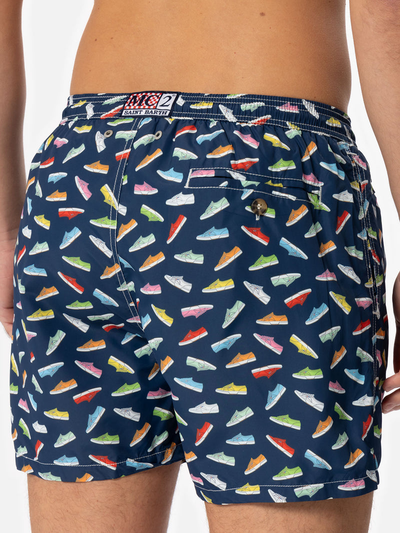 Light fabric man swim shorts Superga print | SUPERGA® SPECIAL EDITION