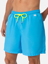 Man lightweight fabric aqua blue swim-shorts Lighting Pantone | PANTONE SPECIAL EDITION