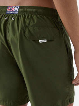 Lighting Pantone swim shorts in solid military green | Special Edition