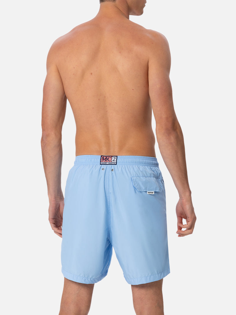 Herren-Badeshorts aus leichtem Stoff in Himmelblau Lighting Pantone | PANTONE-SONDERAUSGABE