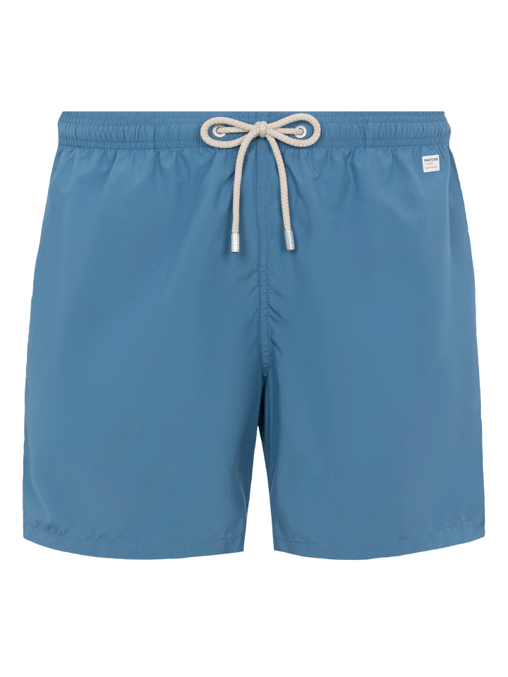 Badeshorts aus leichtem Stoff in Staubblau Lighting Pantone | PANTONE® SPECIAL EDITION