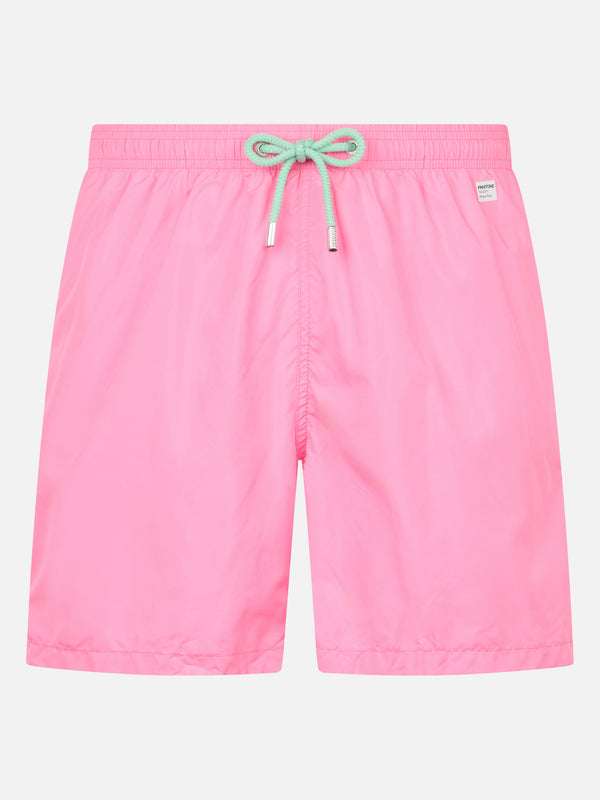 Man lightweight fabric pink swim shorts Lighting Pantone | PANTONE® SPECIAL EDITION