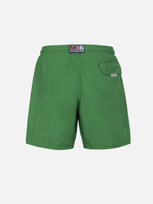 Man lightweight fabric grass green swim-shorts Lighting Pantone | PANTONE® SPECIAL EDITION