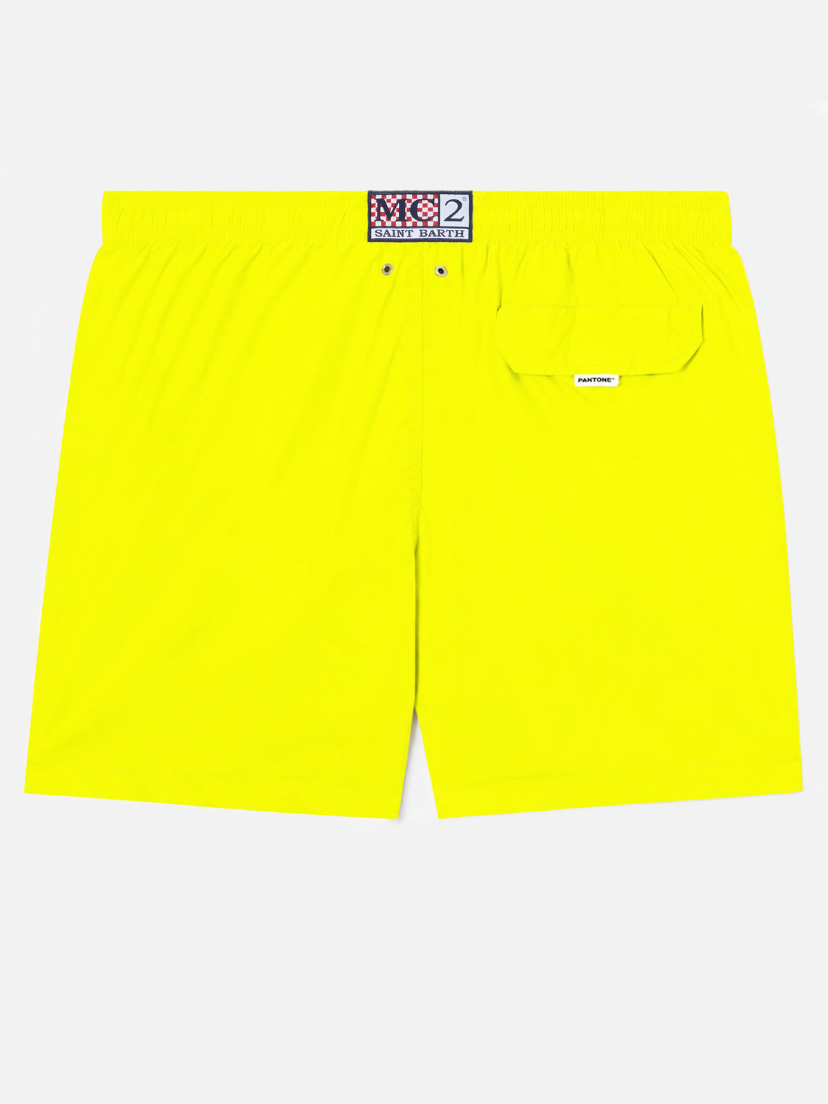 Lighting Pantone fluo yellow swim shorts in stretch technical fabric | Special Edition