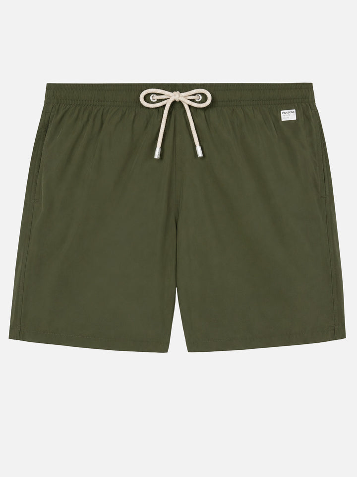 Costume mare Lighting Pantone in tessuto leggero verde militare | PANTONE® SPECIAL EDITION