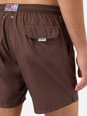 Short de bain Lighting Pantone marron foncé | PANTONE SPECIAL EDITION 