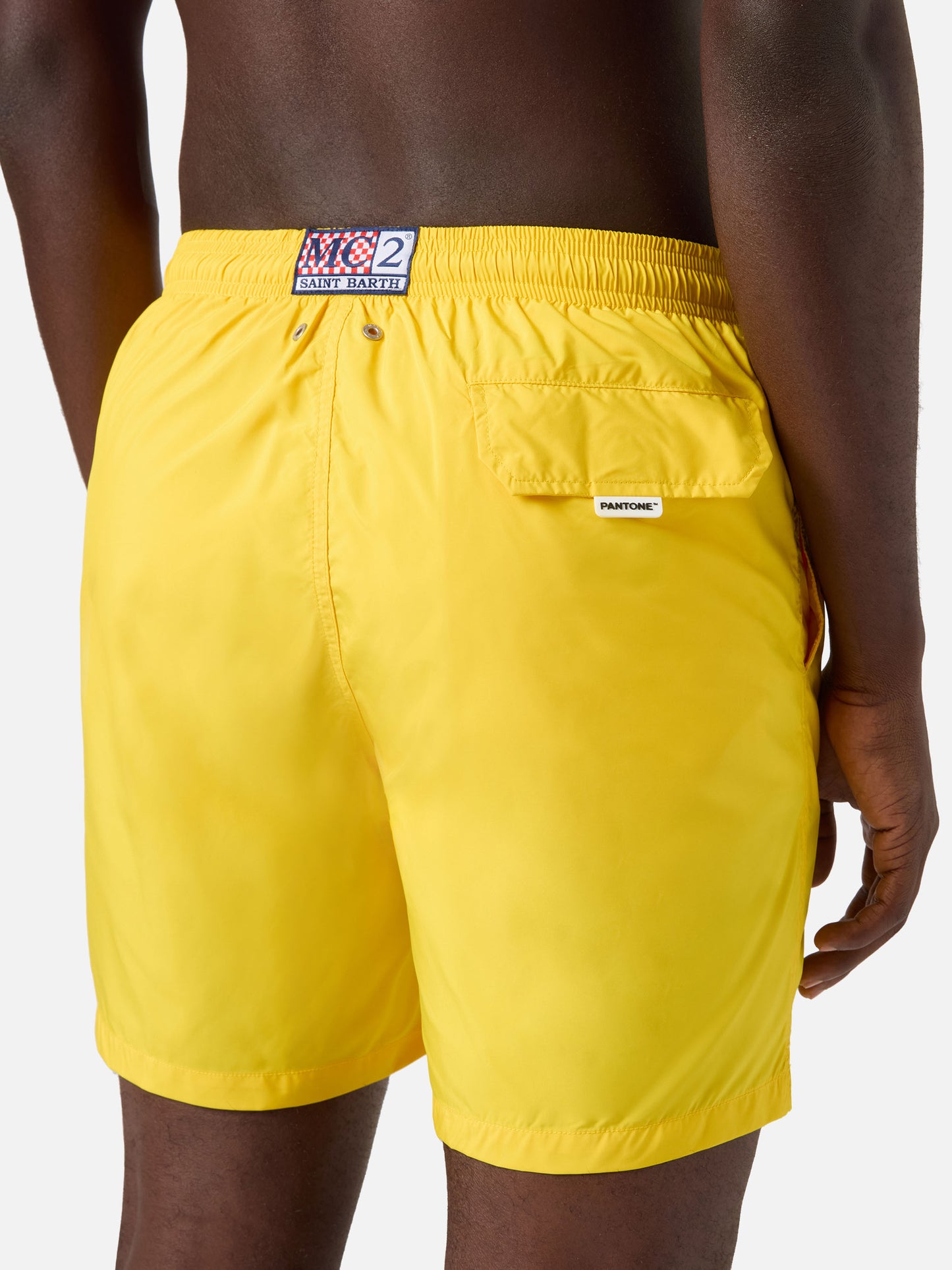 Lighting Pantone swim shorts in solid yellow | Special Edition
