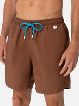 Man lightweight fabric brown swim-shorts Lighting Pantone | PANTONE SPECIAL EDITION