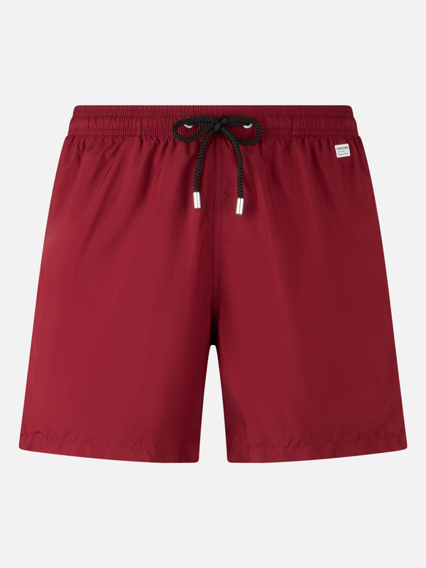 Man lightweight fabric burgundy swim shorts Lighting Pantone | PANTONE® SPECIAL EDITION