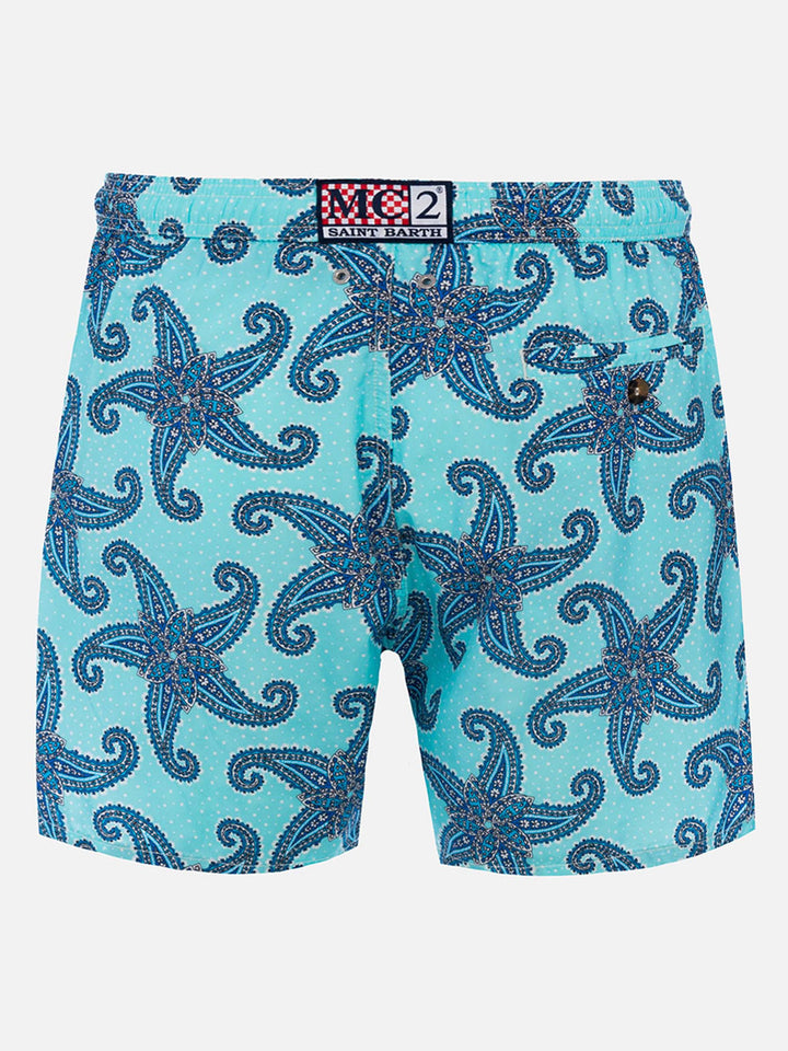 Costume da bagno da uomo in tessuto leggero Lighting 70 con stampa paisley