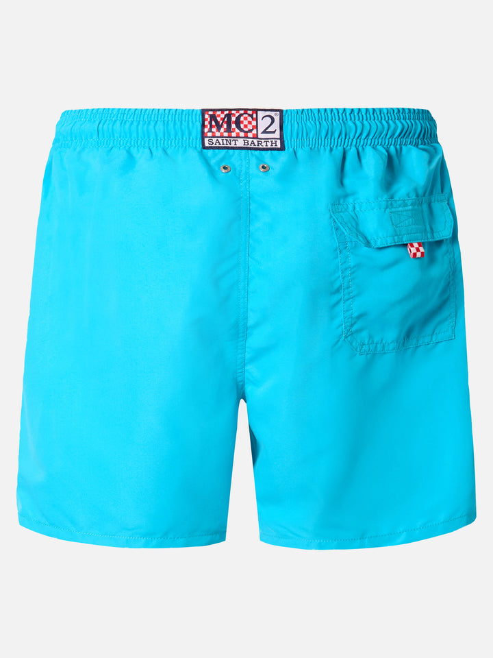 Herrenbadehose mit thermoreaktivem Druck – Gänseblümchenmuster