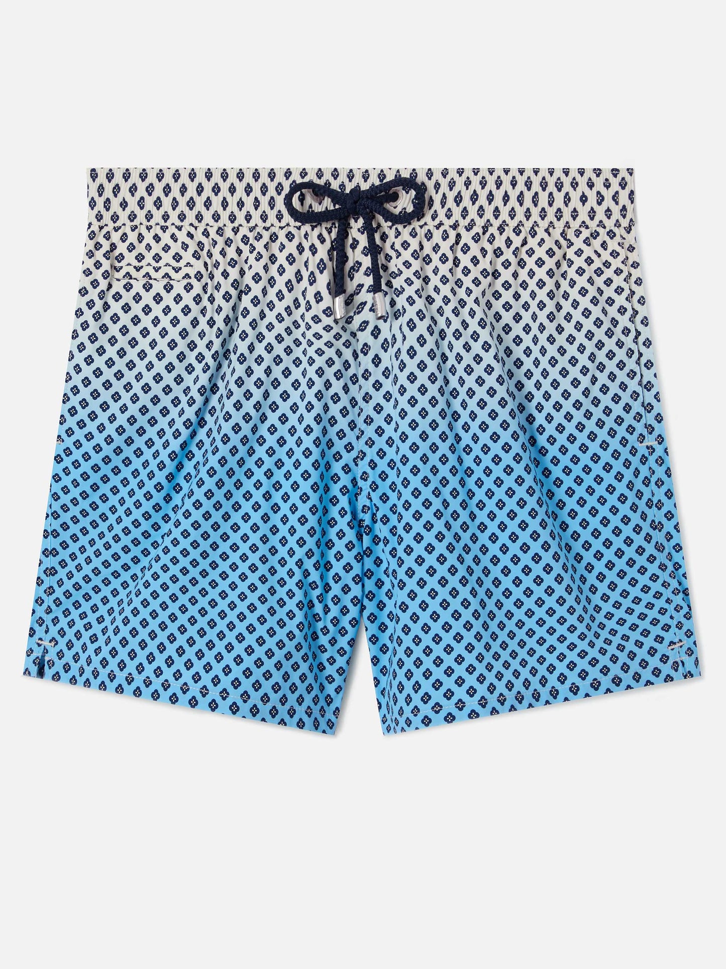 Lighting Micro swim shorts with geometric print on shaded background