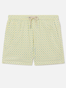 Yellow Lighting Micro swim shorts with all-over geometric print