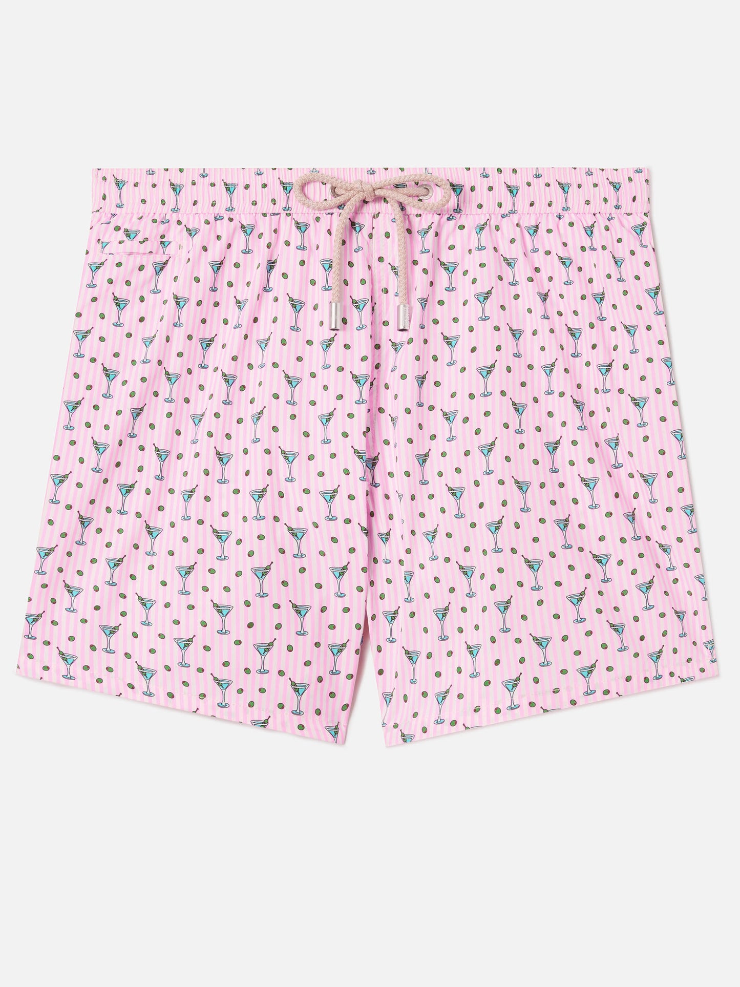 Pink Lighting Micro swim shorts with all-over cocktail print