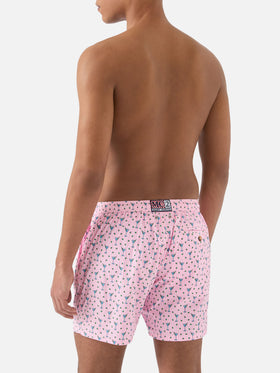 Pink Lighting Micro swim shorts with all-over cocktail print