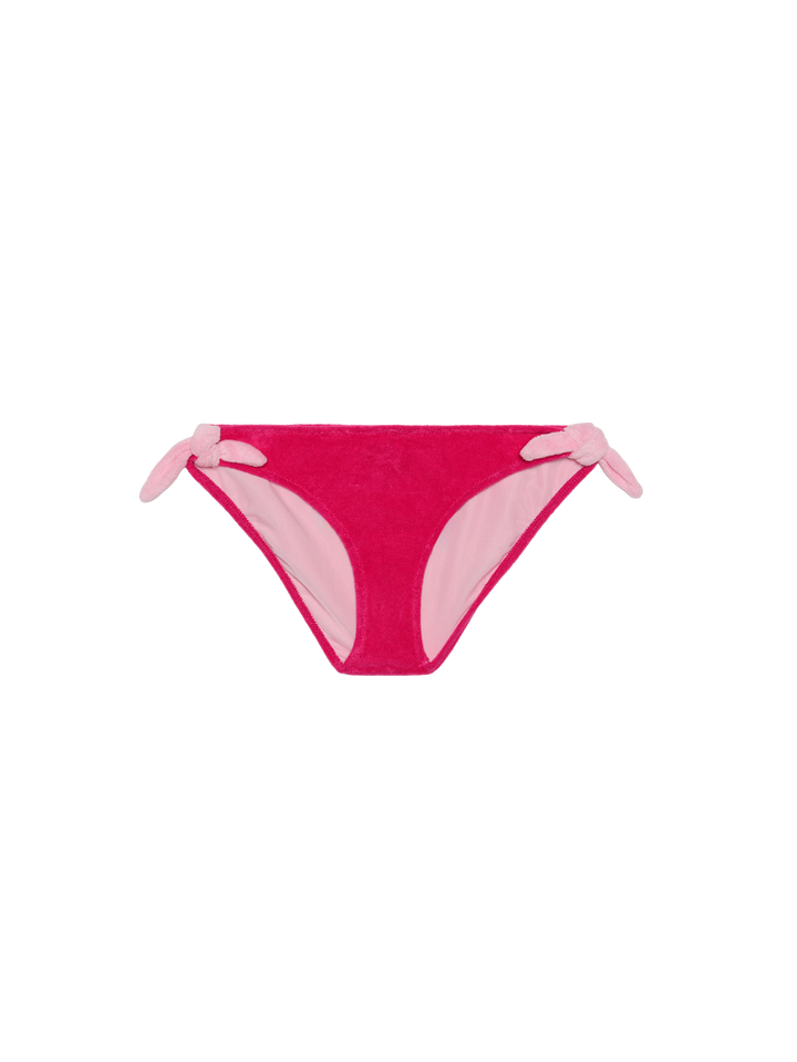 Girl fucsia swim briefs with embroidery - MC2 Saint Barth