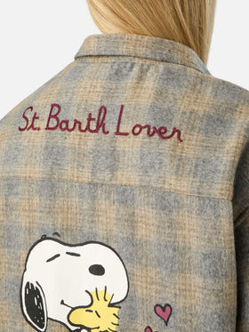 Lully Flanellhemd aus Wollmischung mit Snoopy-Stickerei | Special edition 