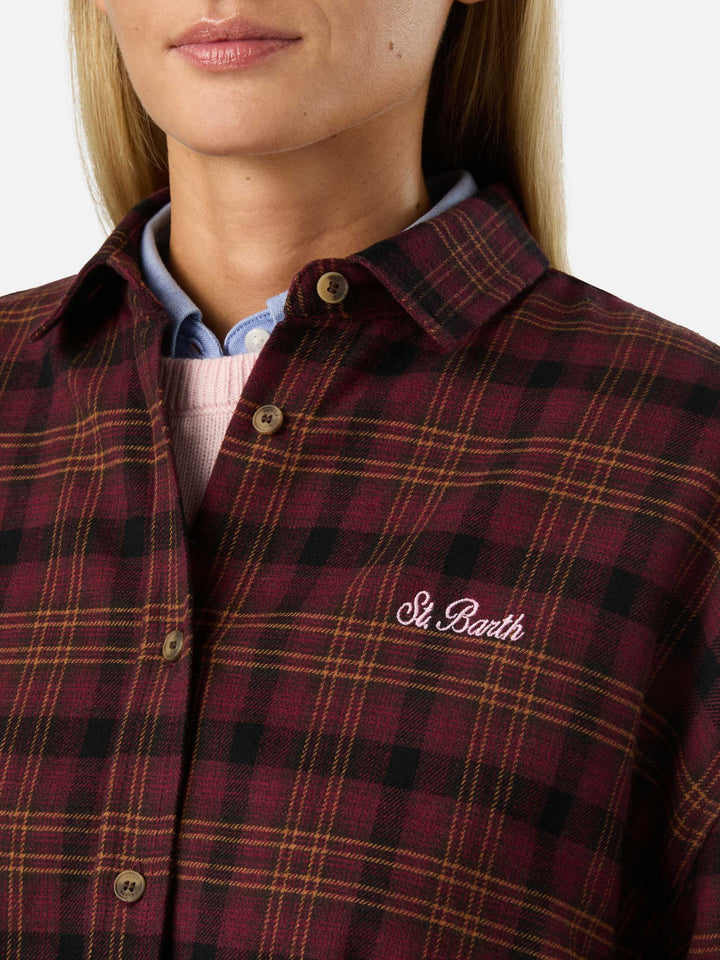 Lully cotton flannel shirt with Hello Kitty embroidery | Special edition