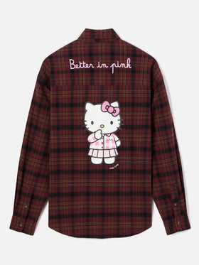 Hemd aus Baumwollflanell Lully mit Hello Kitty-Stickerei | Special edition 