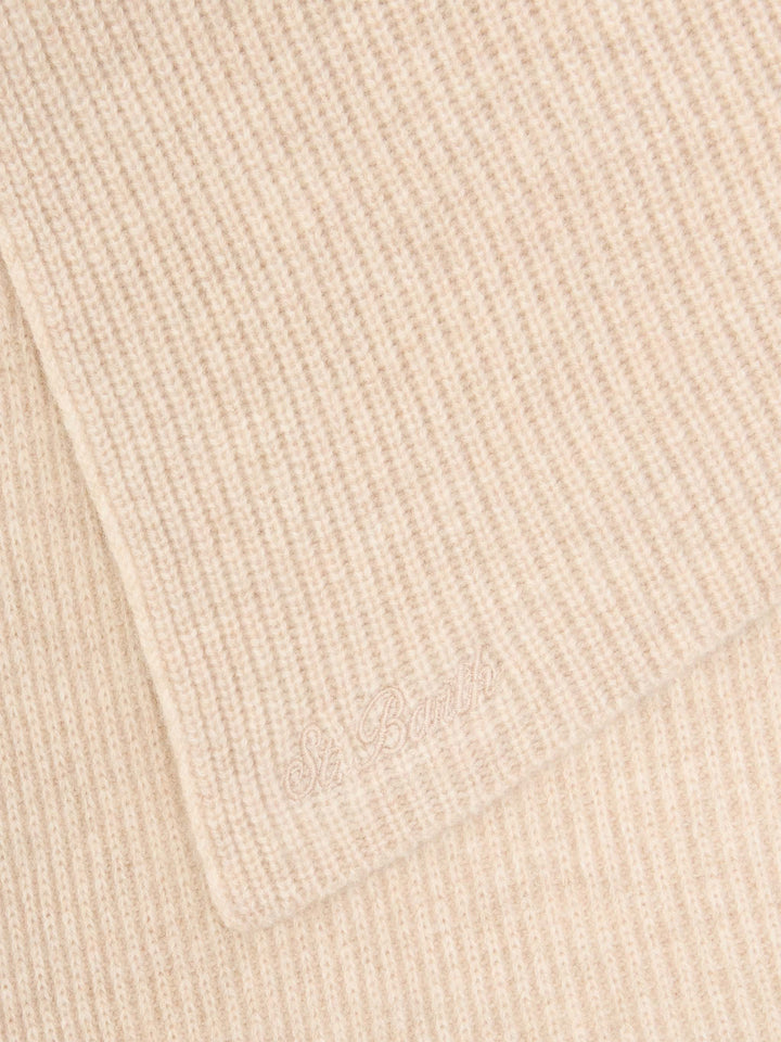 Écharpe Lina en laine beige 