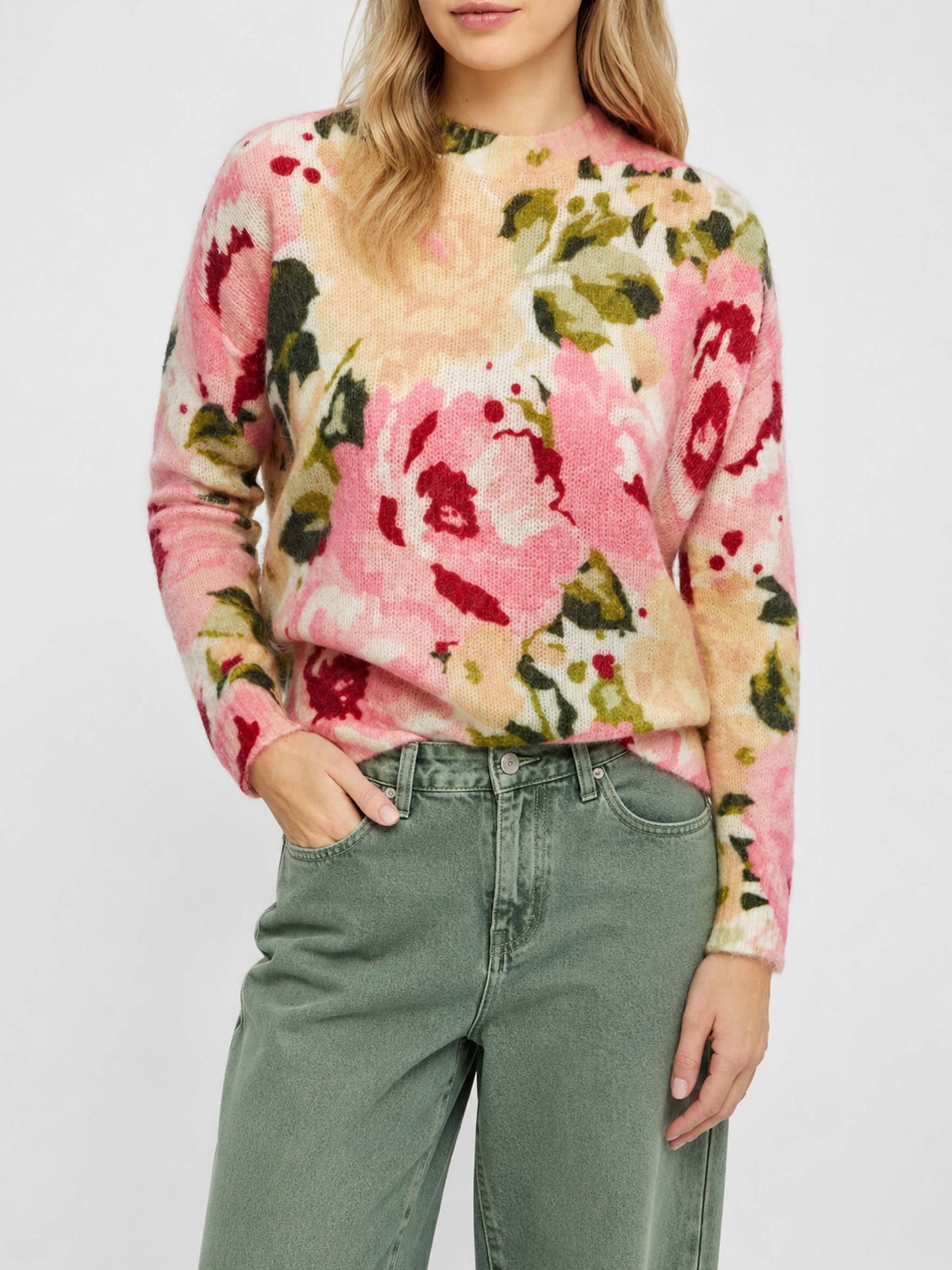 Suéter Louise con estampado de peonías 