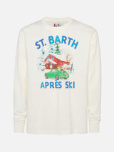 Winter cotton t-shirt Luton with car and chalet print