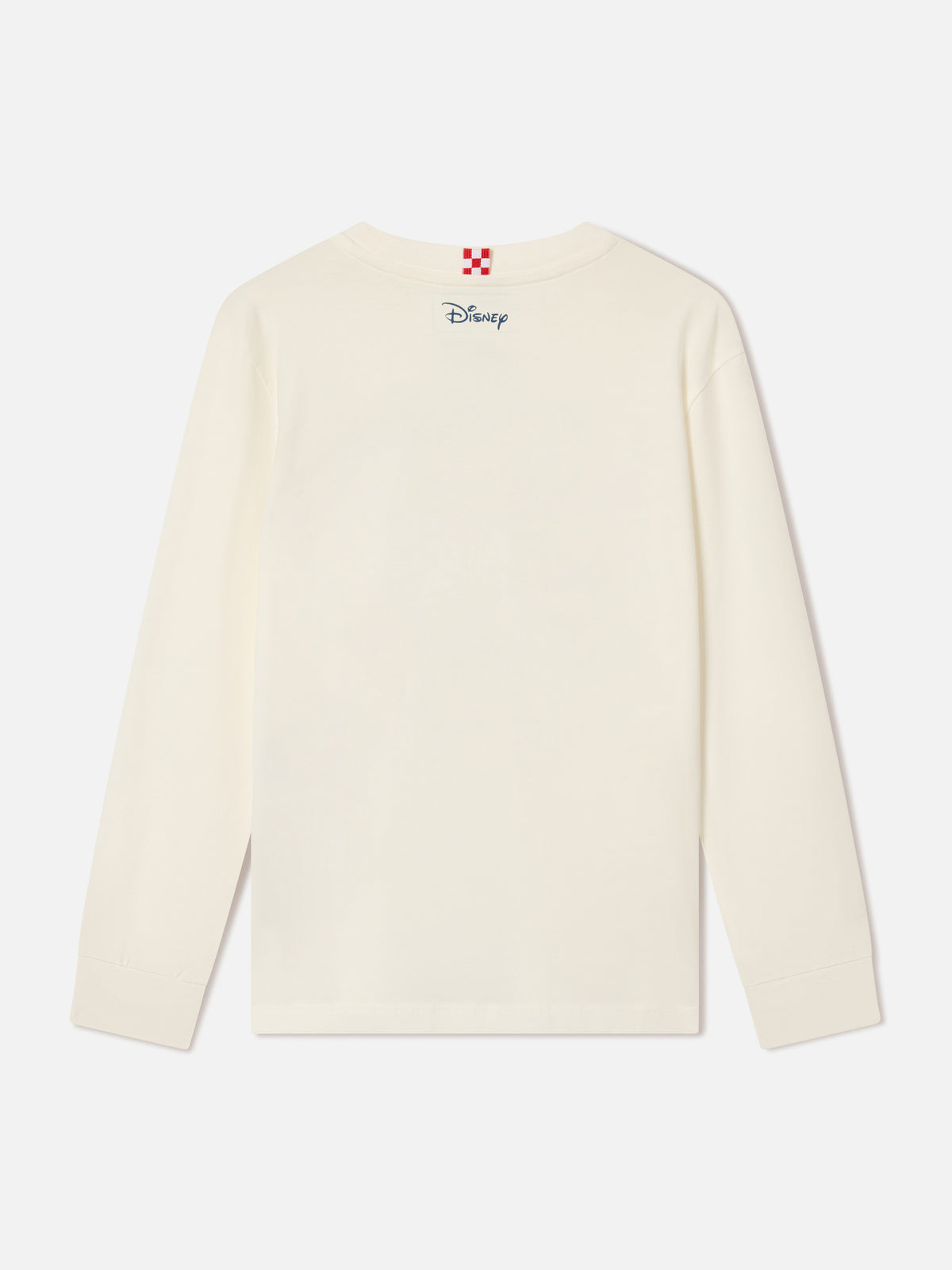 T-shirt Luton bianca a manica lunga in cotone organico con stampa Topolino | Special edition