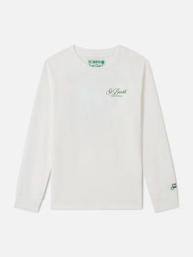 Camiseta Luton de manga larga en blanco con estampado Tennis Paradise | PEANUTS SPECIAL EDITION 