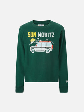 T-shirt a maniche lunghe Luton in cotone con stampa Sun Moritz
