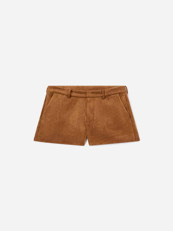 Camel Elva Shorts aus Veloursleder 