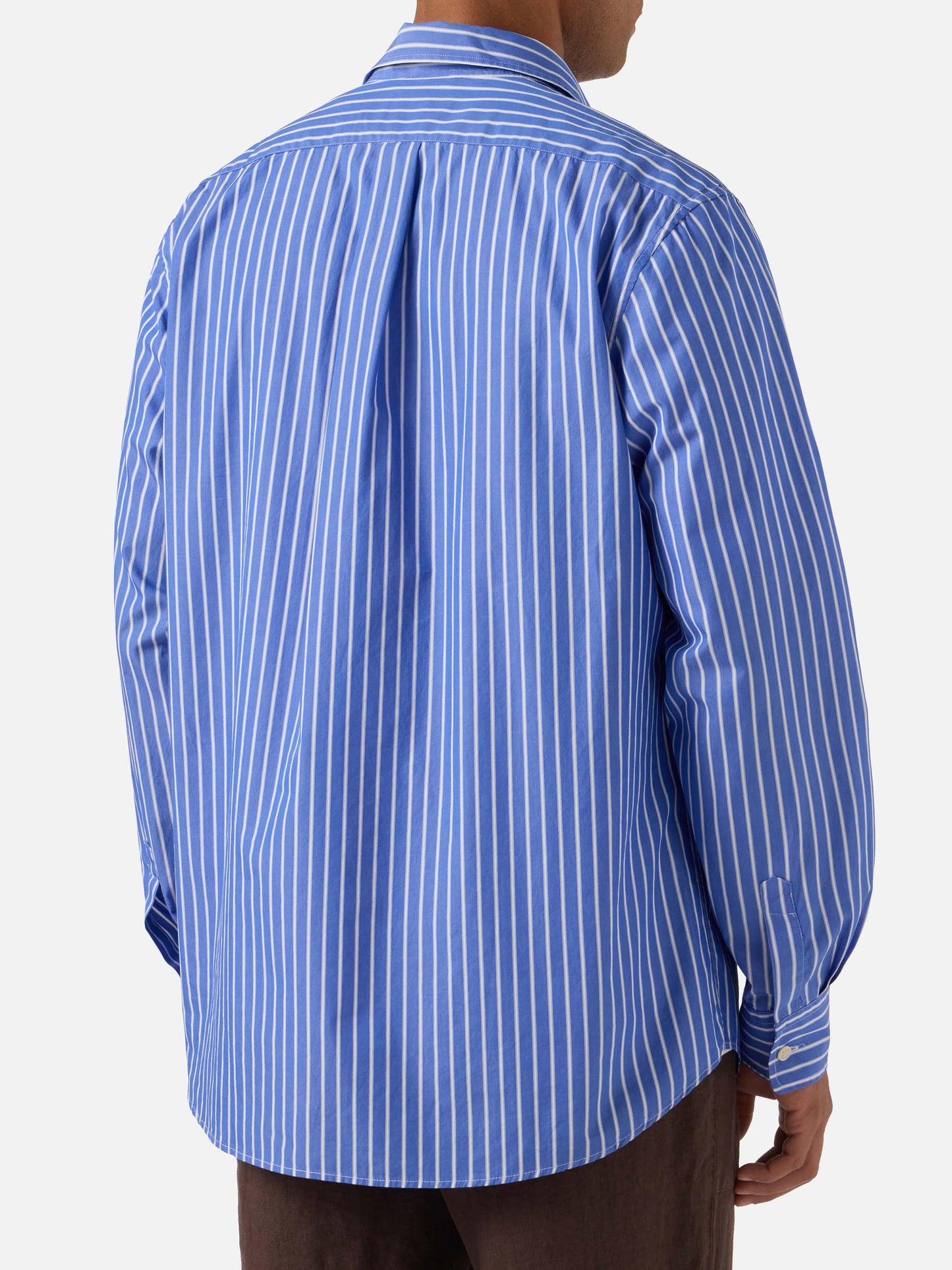 Camicia Levanzo in cotone a righe blu