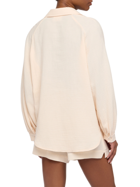 Maira cremefarbene Musselinbluse