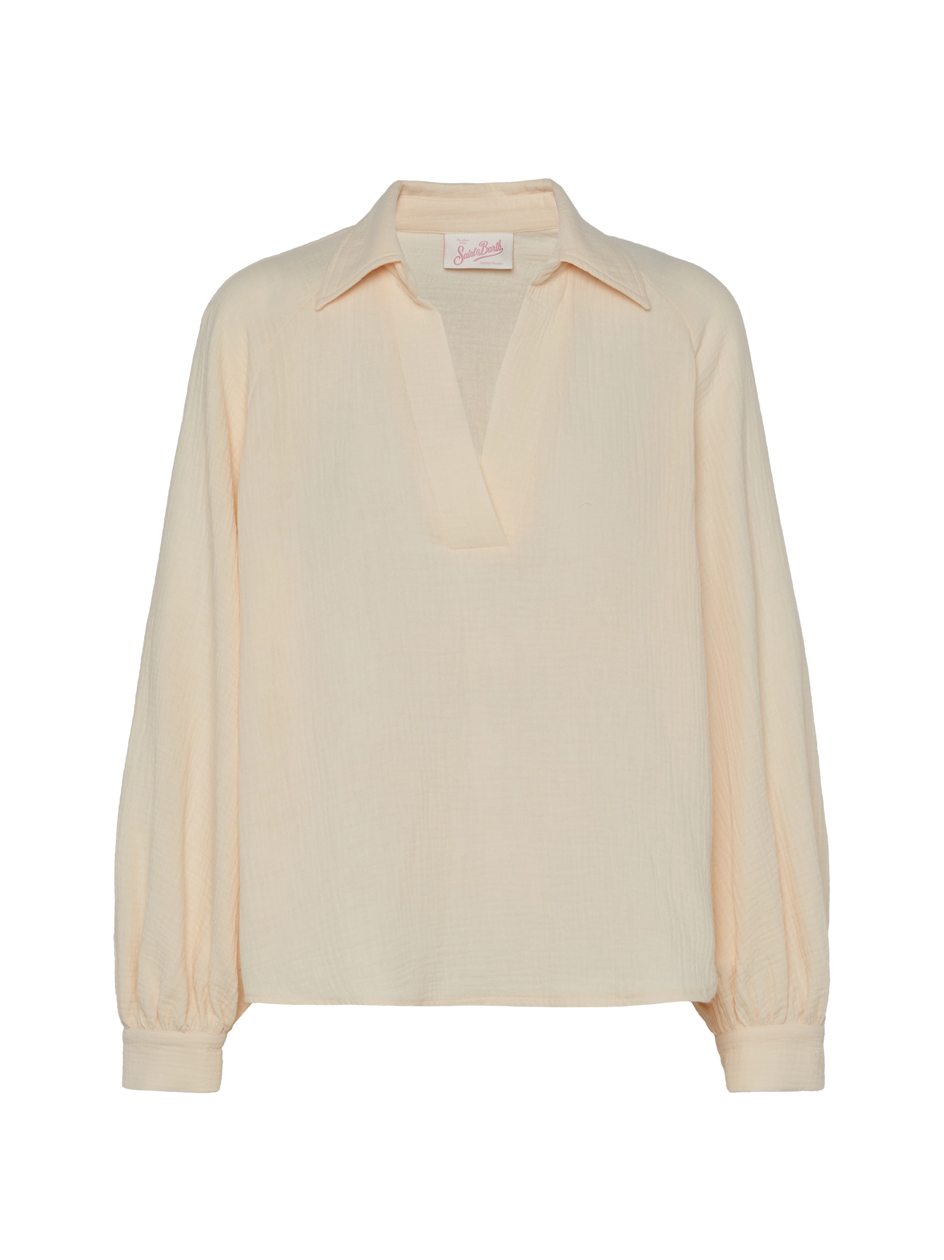 Maira off-white muslin blouse – MC2 Saint Barth Maira off-white muslin blouse – MC2 Saint Barth