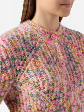 Cardigan Mabelle in filato mouliné multicolore
