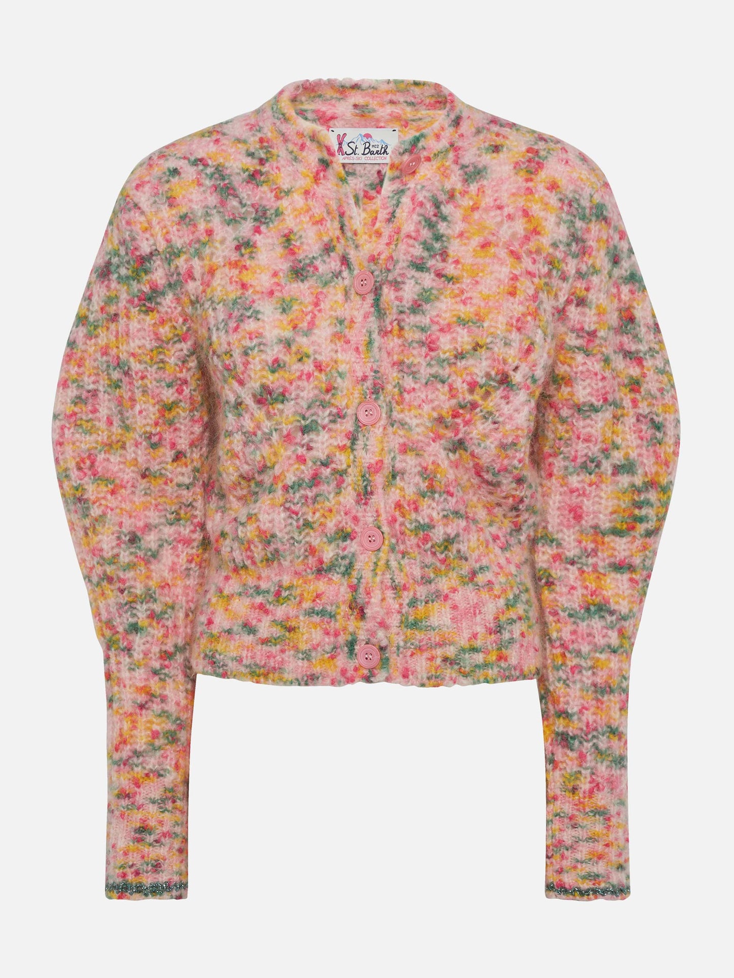Cardigan Mabelle in filato mouliné multicolore