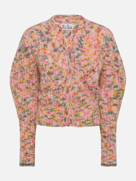 Cardigan Mabelle in filato mouliné multicolore