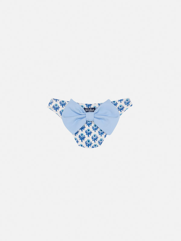 Madame swim briefs with bow and flower print