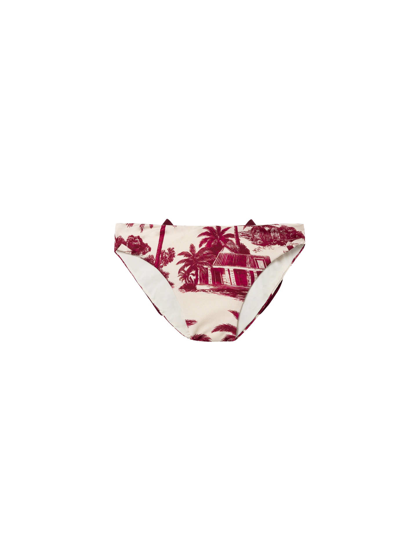 Slip da mare Madame con fiocco e stampa Toile de Jouy | AI CO-CREATED DESIGN BY RICKDICK - POWERED BY RED-EYE