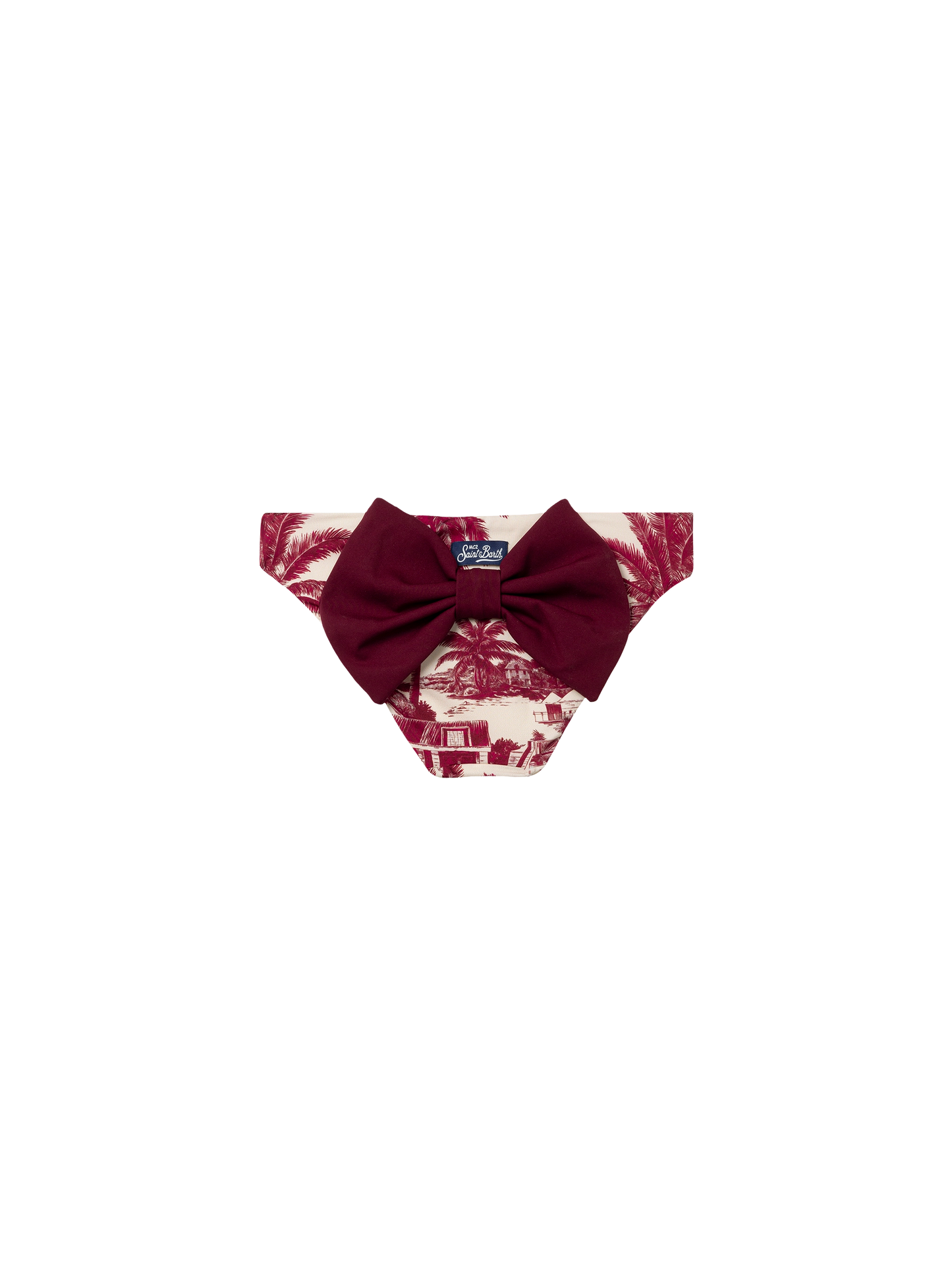Slip da mare Madame con fiocco e stampa Toile de Jouy | AI CO-CREATED DESIGN BY RICKDICK - POWERED BY RED-EYE